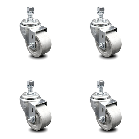 SERVICE CASTER Semi Steel Swivel TS Caster w/RB w/3" Wheels & 1/2" Stem-4 Swivel, 4PK SCC-TS20S315-SSR-121315-4